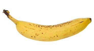 mûr Jaune banane sur une blanc isolé Contexte photo