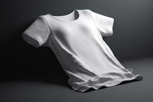 polyvalent et pratique, 3d vide blanc T-shirt maquette pour tout conception, 3d rendre ai généré photo