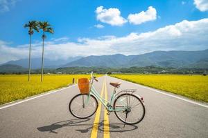 un vélo à brown avenue à taitung, taiwan photo