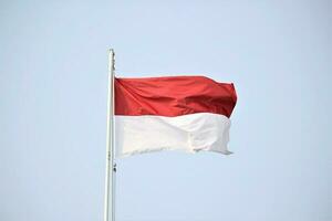 indonésien drapeau rouge et blanc photo