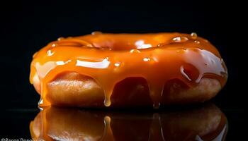 indulgent Donut empiler, tentant douceur et couleurs généré par ai photo