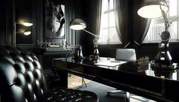 moderne luxe à l'intérieur Accueil confortable élégance illuminé généré par ai photo
