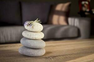 Zen des pierres relaxant vivant espace photo