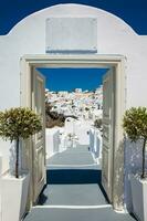 le magnifique architecture de le villes dans Santorin île photo