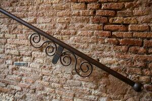 détail de le balustrade dans le célèbre borgia ascension dans le Monti quartier de Rome photo