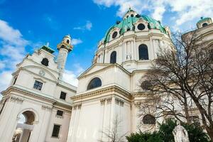 Saint Charles église situé sur le Sud côté de Karlsplatz dans Vienne construit sur 1737 photo