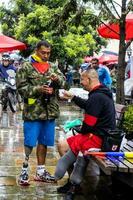 Bogota, Colombie, 19 juillet 2023. paisible manifestation de le membres de le actif réserve de le militaire et police les forces dans Bogota Colombie contre le gouvernement de gustave petro photo