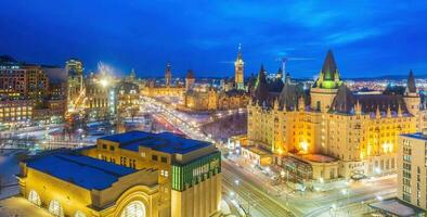 centre ville ottawa ville ligne d'horizon, paysage urbain de Canada photo