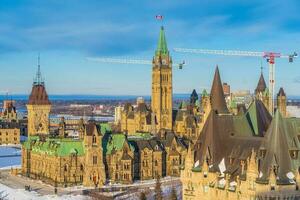 centre ville ottawa ville ligne d'horizon, paysage urbain de Canada photo