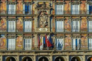 vieux ville Madrid, l'Espagne place maire photo