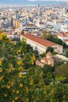stoa d'attalos vue de la colline de l'acropole, athènes, grèce. photo