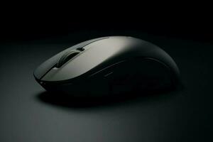 ordinateur noir souris. produire ai photo