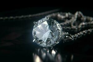 diamant anneau. produire ai photo