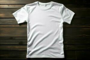 blanc T-shirt chiffon. produire ai photo