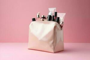 cosmétique sac. produire ai photo