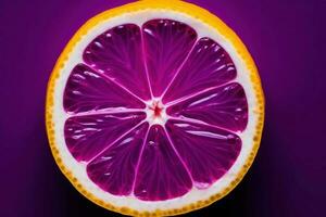 violet citron tranche fruit. produire ai photo