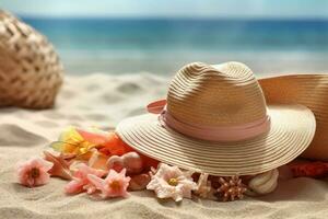 été plage accessoires pour femmes. génératif ai technologie. photo