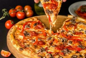 italien Pizza nourriture repas dîner le déjeuner restaurant Contexte photo