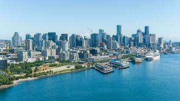 le Seattle, Washington front de mer horizon dans juin photo