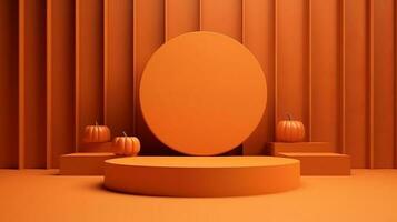 podium et minimal abstrait Contexte pour Halloween 31e octobre photo