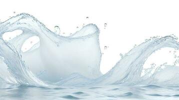 Contexte image de en mouvement l'eau dans vagues bulles sur blanc Contexte photo