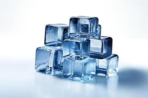 rafraîchissant la glace cubes, été fraîcheur et jouissance. ai génératif photo