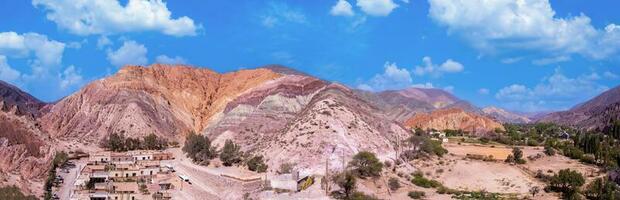 Argentine, juju, andes, purmamarque Sept couleurs colline, cerro siete colores dans quebrada purmamarque photo