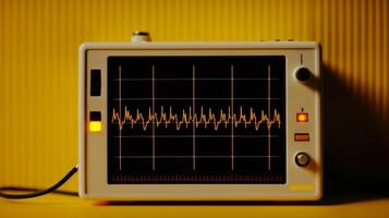 cœur moniteur mesure vital panneaux, médical technologie. génératif ai. photo