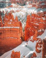 Parc national de Bryce Canyon en hiver dans l'Utah, États-Unis photo