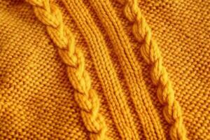 tricoté la laine en tissu texture Contexte. génératif ai photo