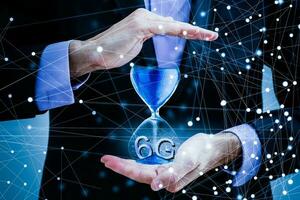 6g concept de l'Internet lien La technologie photo