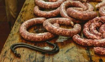 fait maison saucisses, traditionnel cuisine, Argentine photo