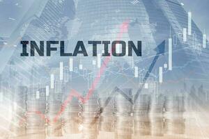 concept d'économie mondiale et de contrôle de l'inflation photo