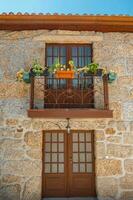 magnifique des rues et architecture dans le vieux ville de guimares, le Portugal. photo