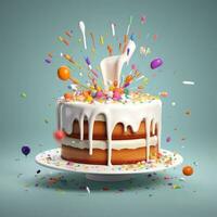 gâteau d'anniversaire 3d photo