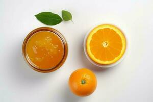 Orange confiture peler. produire ai photo