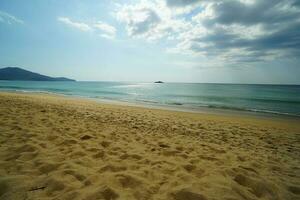 point de vue de le mer et Avions dans mai Khao plage, phuket photo