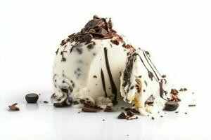 italien la glace crème Chocolat. produire ai photo