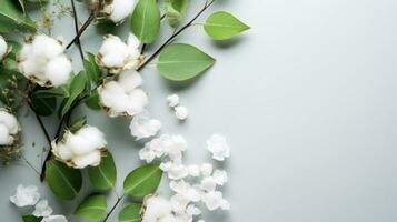 coton fleurs sur le arbre photo