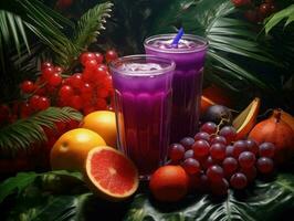 baies smoothie sur tropical Contexte photo