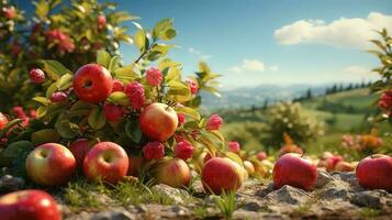 été ensoleillé Pomme jardin photo