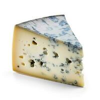 bleu fromage isolé sur blanc Contexte ai généré photo