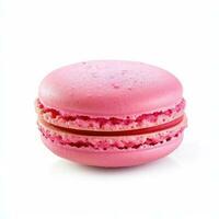 macaron isolé sur blanc Contexte ai généré photo