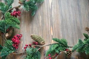 Noël décor sur le en bois Contexte photo