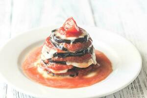 portion de parmigiana di melanzane photo