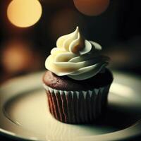 cupcake sur une assiette photo