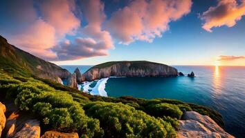 une majestueux paysage marin point de vue photo