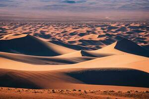 magnifique paysage de désert dunes montagnes photo