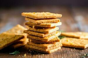 Stock photo de biscuit salé nourriture la photographie ai généré