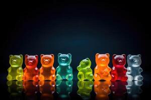 Stock photo de gommeux ours bonbons nourriture la photographie ai généré